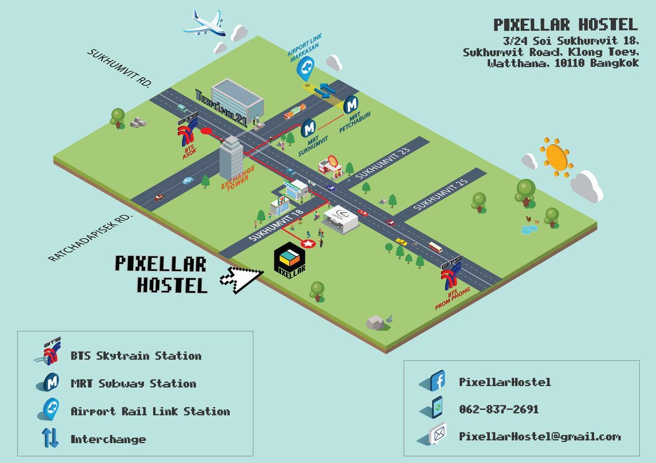 Pixellar Hostel Бангкок Экстерьер фото